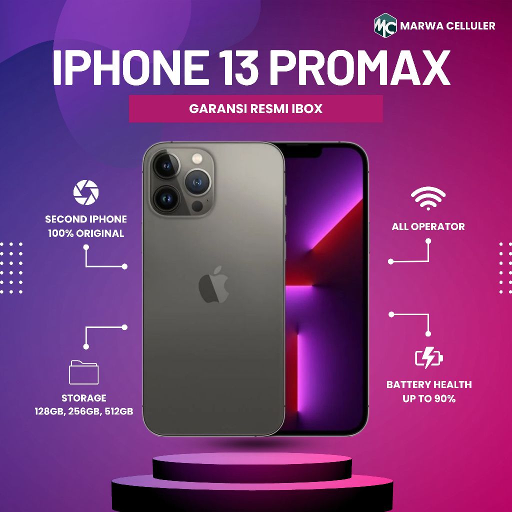IPHONE 13 PRO MAX - GARANSI RESMI IBOX INDONESIA