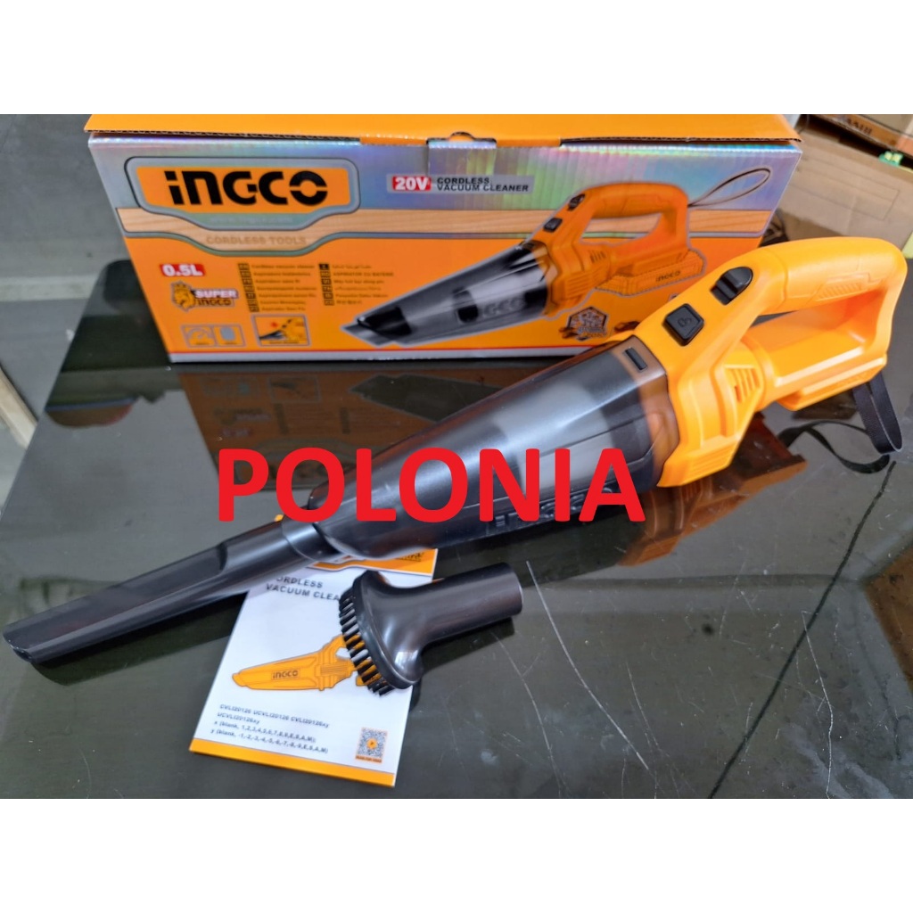 Vacuum Cleaner Cordless 20V Sedot Debu INGCO CVLI201261 VACUM HISAP DEBU UNIT ONLY READY MEDAN