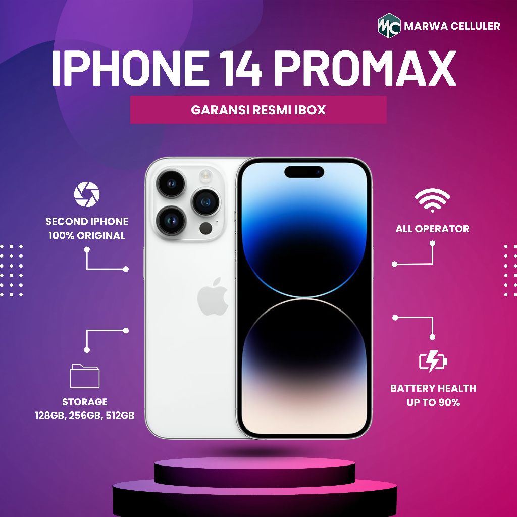 IPHONE 14 PRO MAX - GARANSI RESMI IBOX INDONESIA