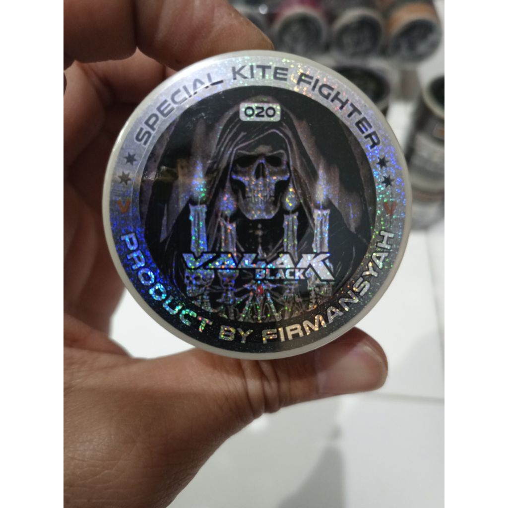 Gelasan VALAK "BLACK CARBON", BY FIRMANSYAH, molor, N66 bobin hijau, size 0.20, klos bonit 2000 yard
