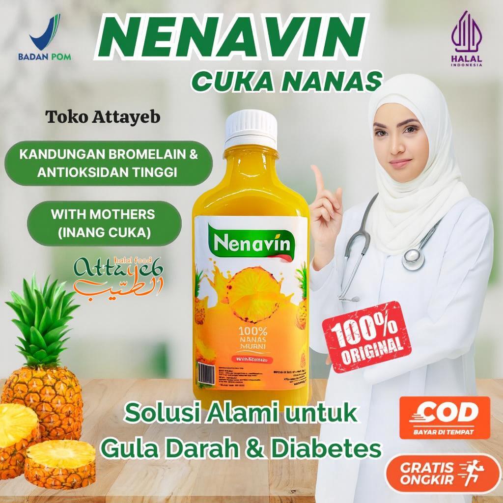 

Cuka Nanas Nenavin Murni Original 300ml Cuka Nanas Asli 100% Organik With The Mother Obat Diabetes Paling Ampuh - Kaya Insulin - Ampuh Kontrol Gula Darah - Halal dinkes pirt bukan nenavin Extra Virgin Cuka Organic Superfood