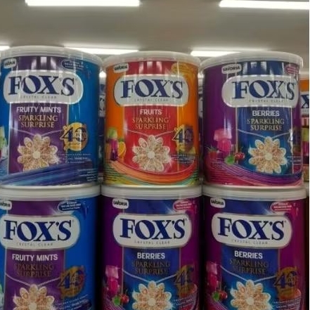 

FOX'S Candy Tin kaleng permen Foxs FRUITY MINT / FRUITS / BERRIES 180gr.