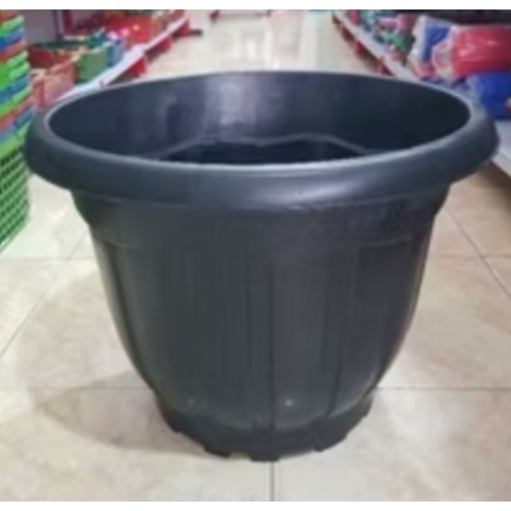 pot bunga pot tanaman buah hitam jumbo/pot bunga GM hitam no.9