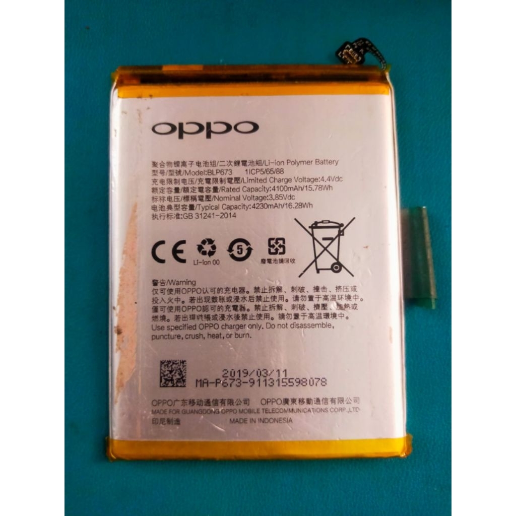 Batre Oppo a3s/a5Type BLP67,