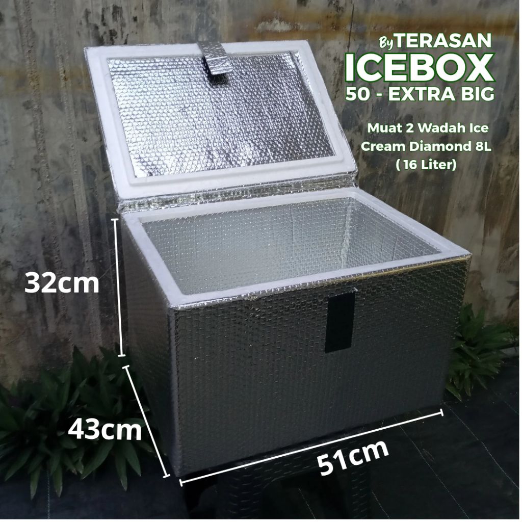 ICEBOX COOLER BOX PETI KOTAK ES WAWAN BESAR ES POTONG ICE CREAM ES KRIM MAMBO DOGER JUICE BUAH DILAP