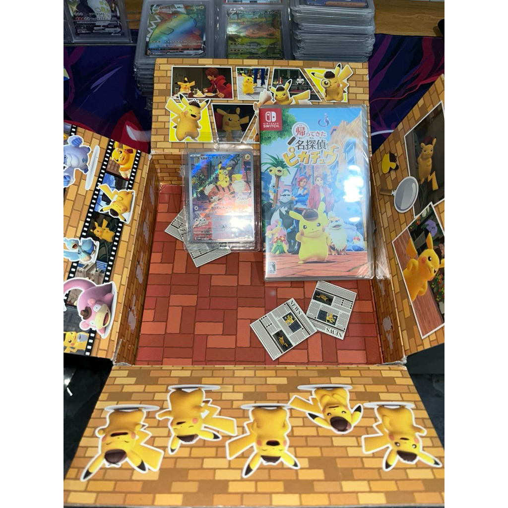 Detective Pikachu Promo (Sealed) with CD (Sealed) & Box Tcg Card