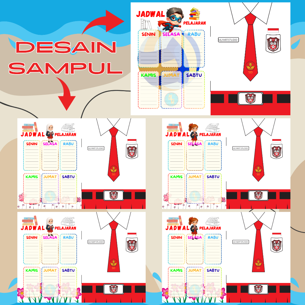 

Buku Tulis Custom Seragam SD dengan Nama Kostum Berkualitas Bagus Pengiriman Cepat 1 Pak (5 Buku)