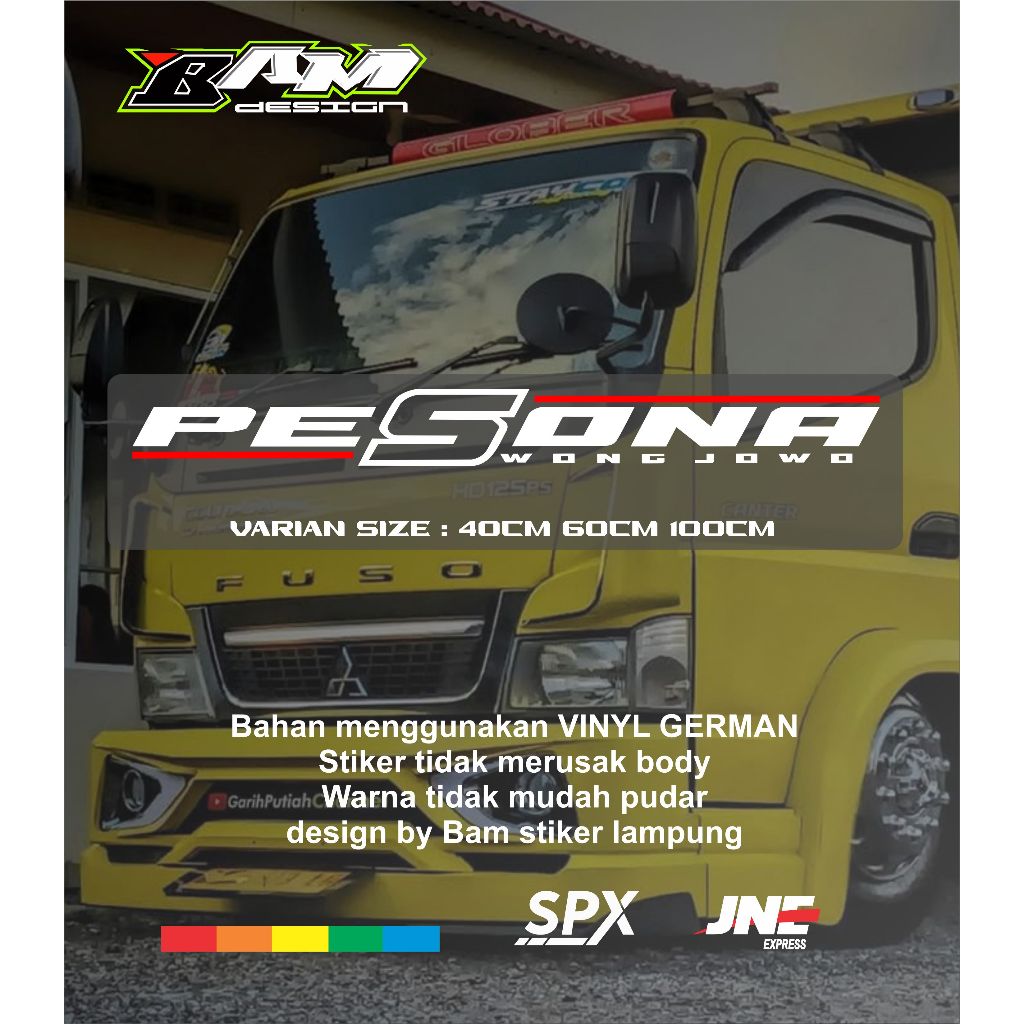 cutting stiker kaca pesona wong jowo stiker variasi kaca mobil truk pick up hino fuso