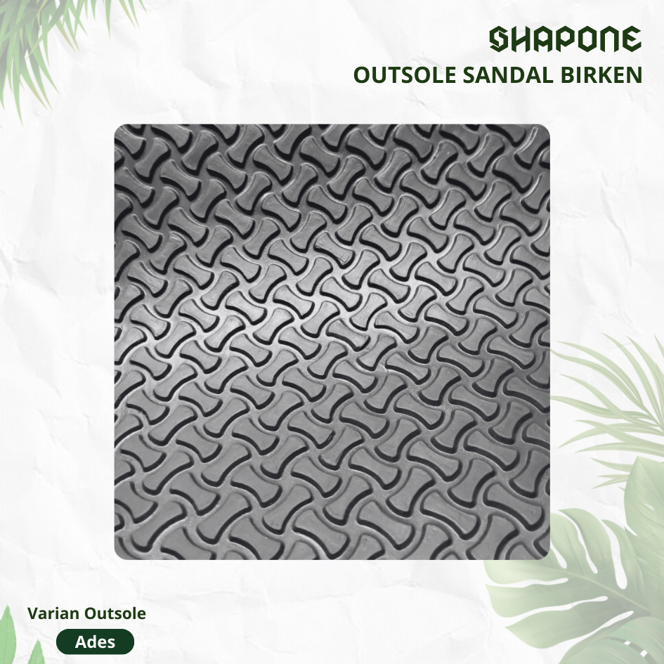 Outsole Sol Karet Lembaran Sandal Sepatu Hitam Motif Anti Slip Cocok Untuk Alas Sandal Sepatu Varian