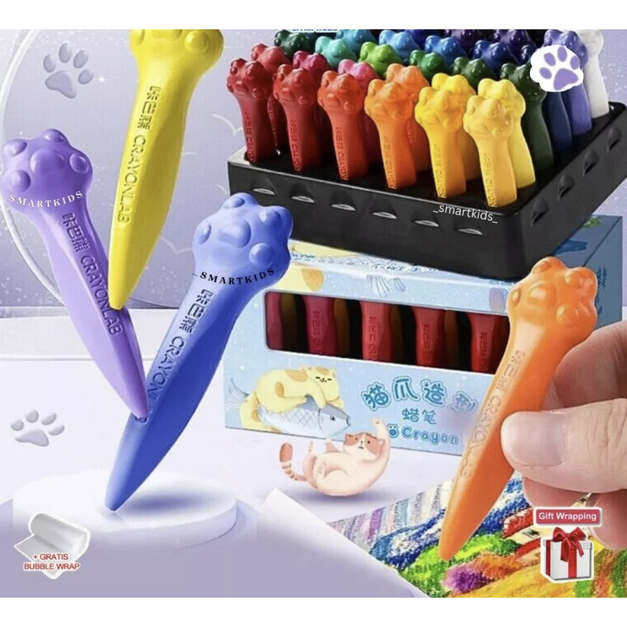 

Cat Paw Krayon Warna Cerah Tangan Bersih Crayon Minyak Oil
