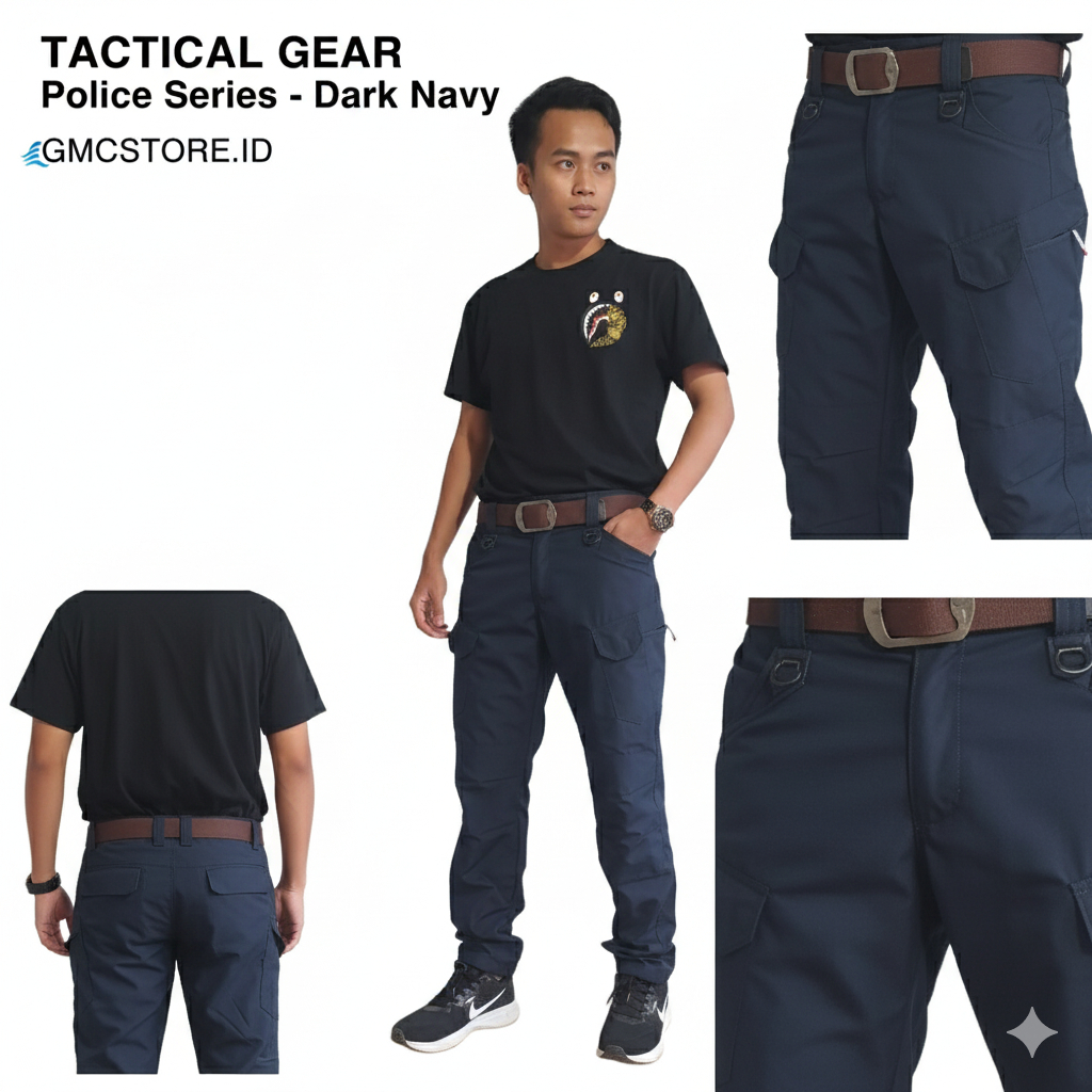 GMCSTORE.ID Celana PDL Cargo Panjang Pria Navy Blue | Celana PDL Damkar Navy