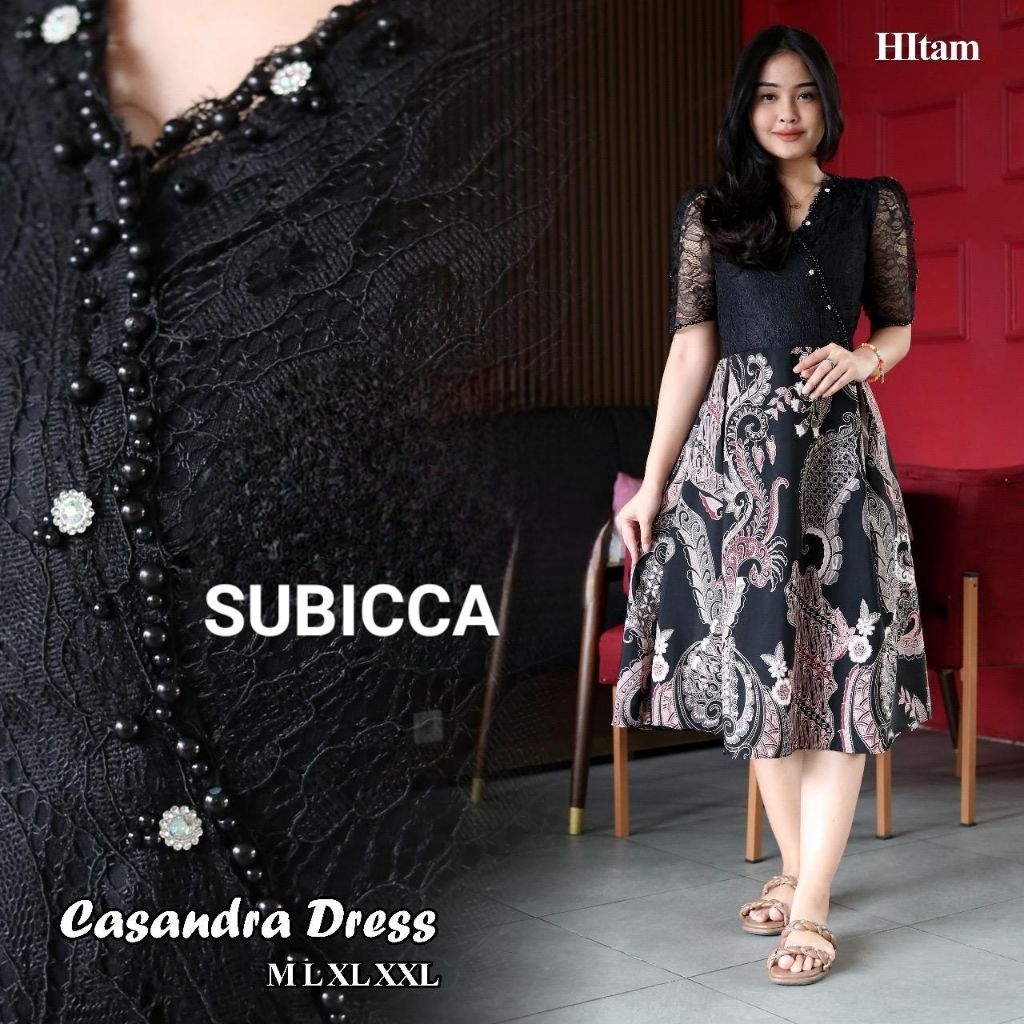 Kebaya Modern Casandra Dress Premium | Kebaya Kondangan Wisuda Bridesmaid Pesta Elegan