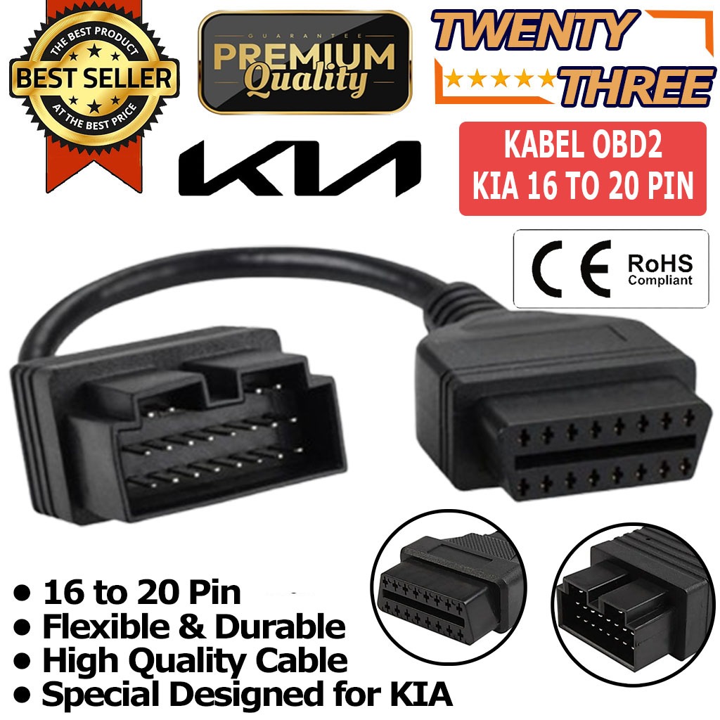 KIA 20 Pin to 16 Pin Kabel OBD2 OBD II Diagnostic Adapter Converter Connector OBD 2 Cable Scanner