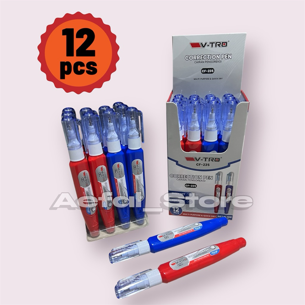 

(12 pcs) Tipe X Cair Correction Fluid V-TRO CF-235