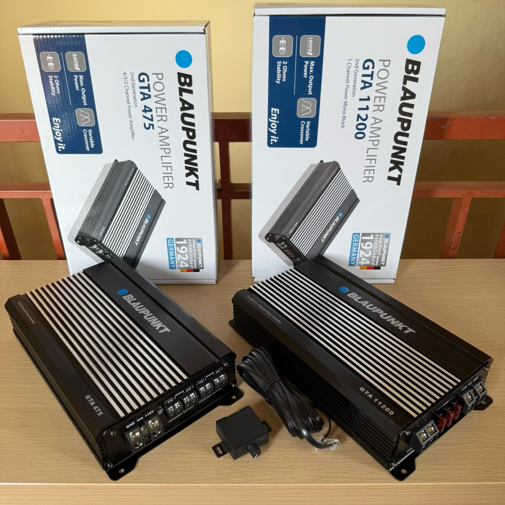 PAKET AUDIO BLAUPUNKT POWER BLAUPUNKT 4 CHANNEL GTA 475 + MONOBLOK BLAUPUNKT GTA 11200