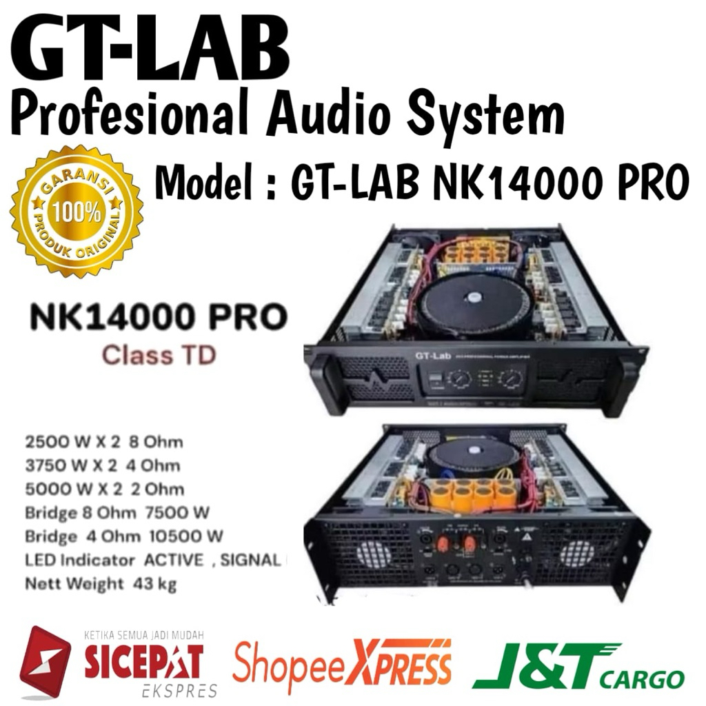 Power Amplifier Gt Lab Nk14000 Pro Original