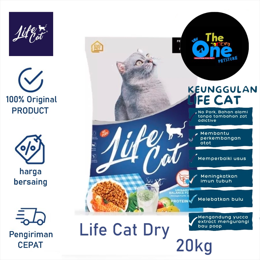 Makanan Kucing Life Cat 20kg Life Cat Dry Makanan Kucing Sak