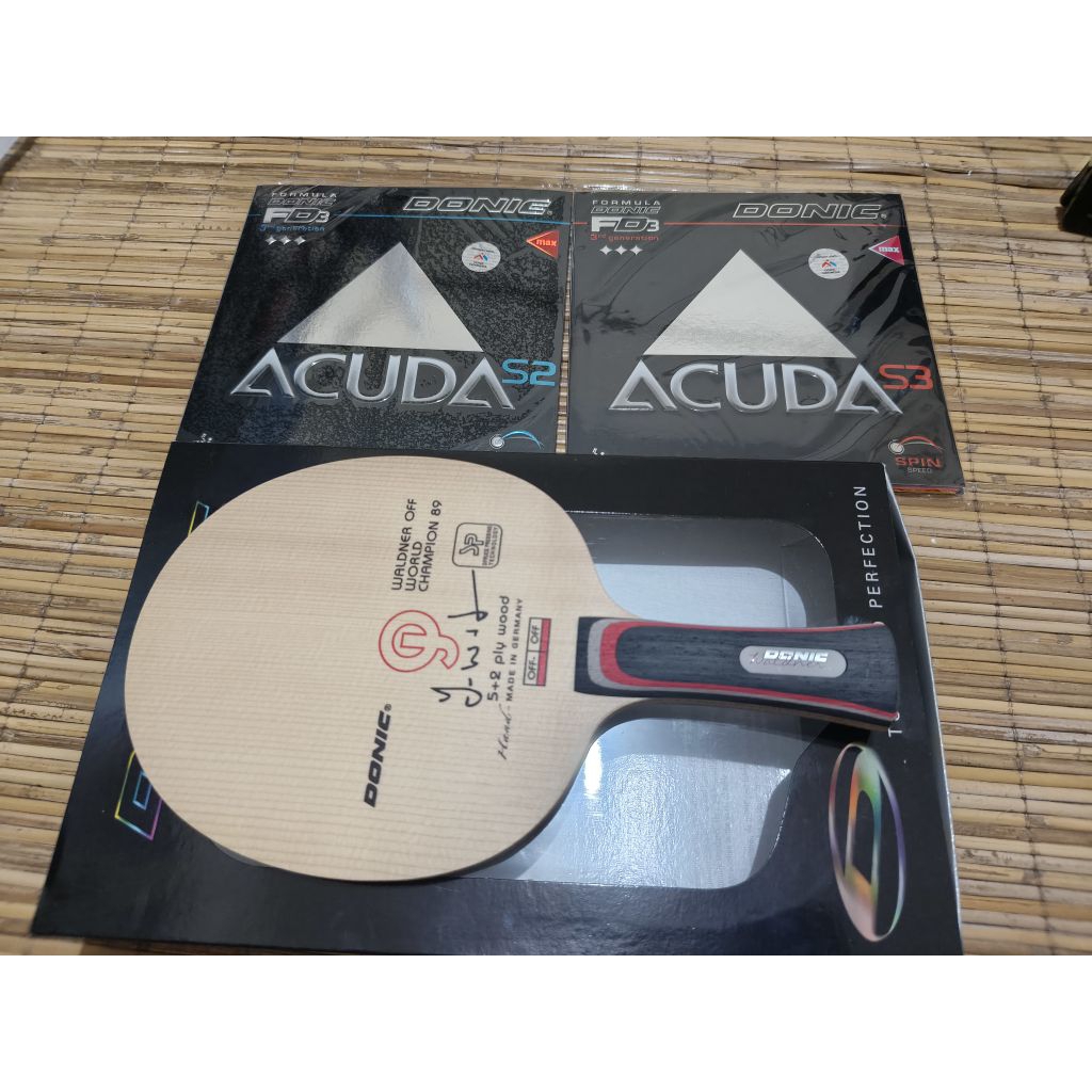 PAKET BATS TENIS MEJA DONIC WALDNER WORLD CHAMPION 89 PLUS ACUDA ORIGINAL