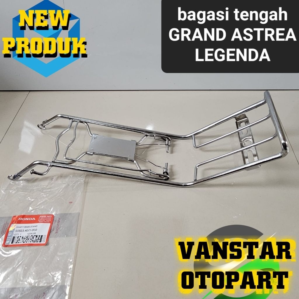 BAGASI TENGAH RAK JEPIT ASTREA GRAND LEGENDA CHROME BAHAN FULL BESI