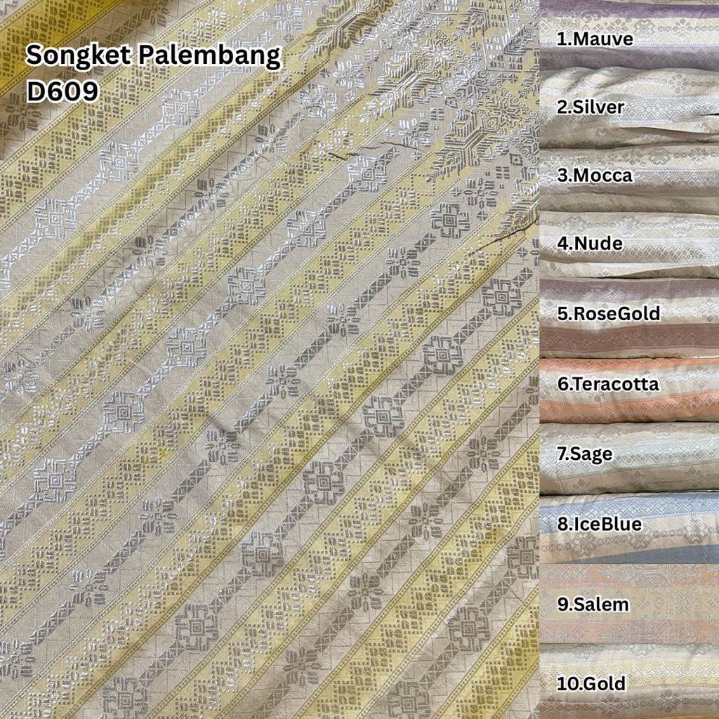 Songket Palembang D609 (harga per50cm)