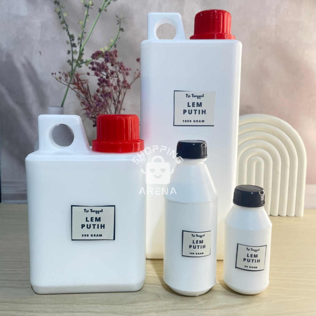 LEM PUTIH PVAc 50gr 100gr Lem Kertas Kayu Plamir Serbaguna Plamur Tembok Campuran Cat Lengket Kuat M