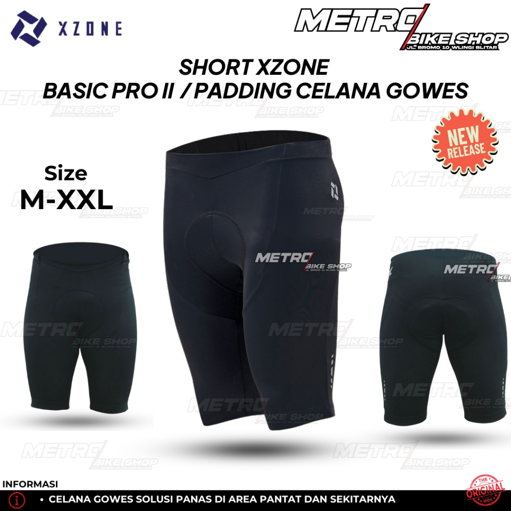 Celana gowes Padding gowes Pading Sepeda Xzone Basic Pro II Pading sepeda Short Xzone terbaru