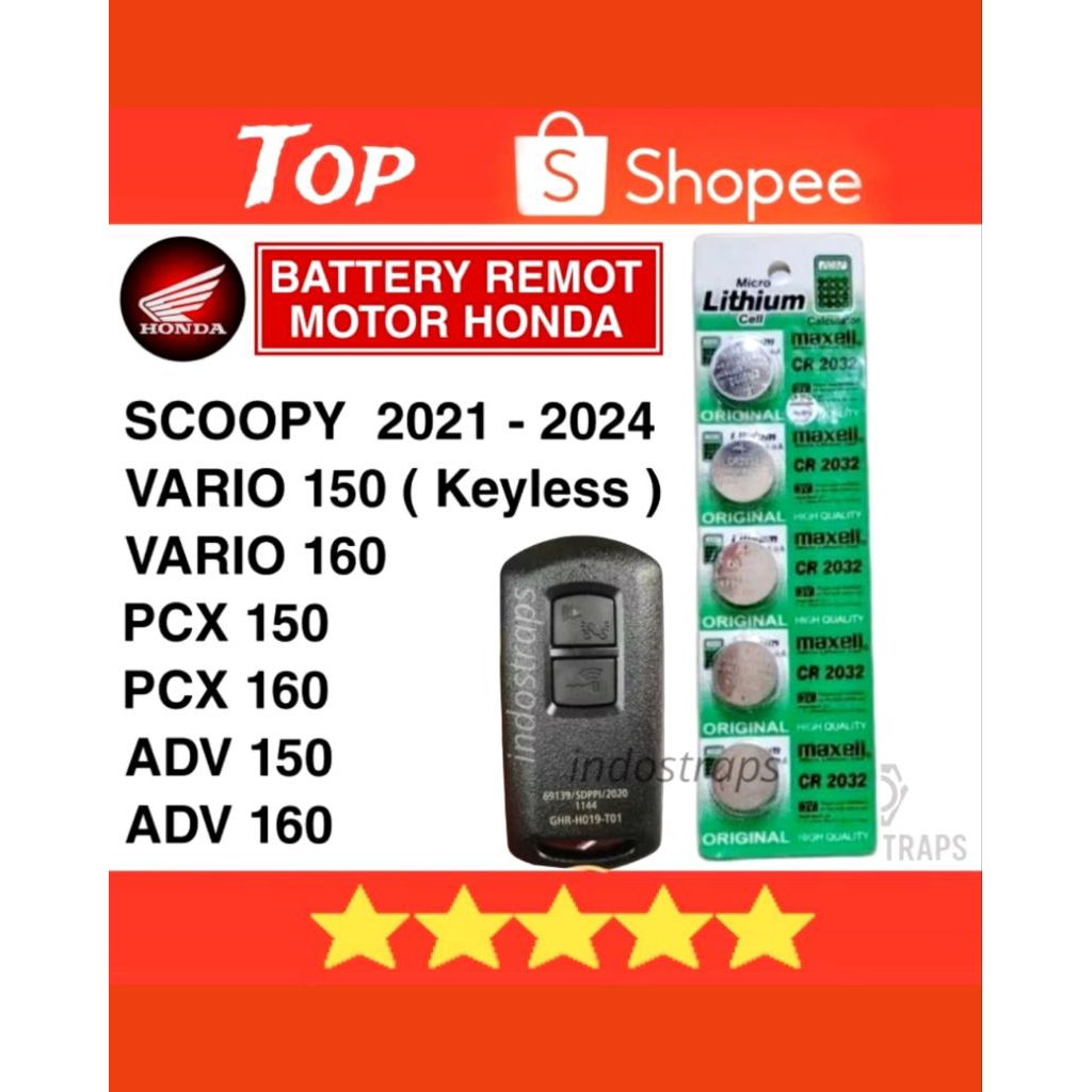 BATERAI KEYLESS KUNCI MOTOR NEW HONDA VARIO