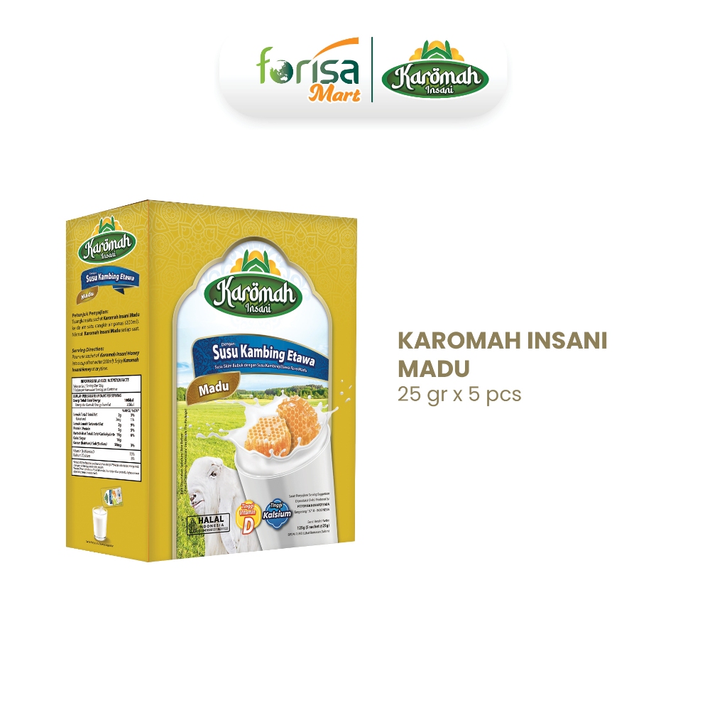 

Karomah Insani Susu Kambing Etawa Madu Box 5 Pcs
