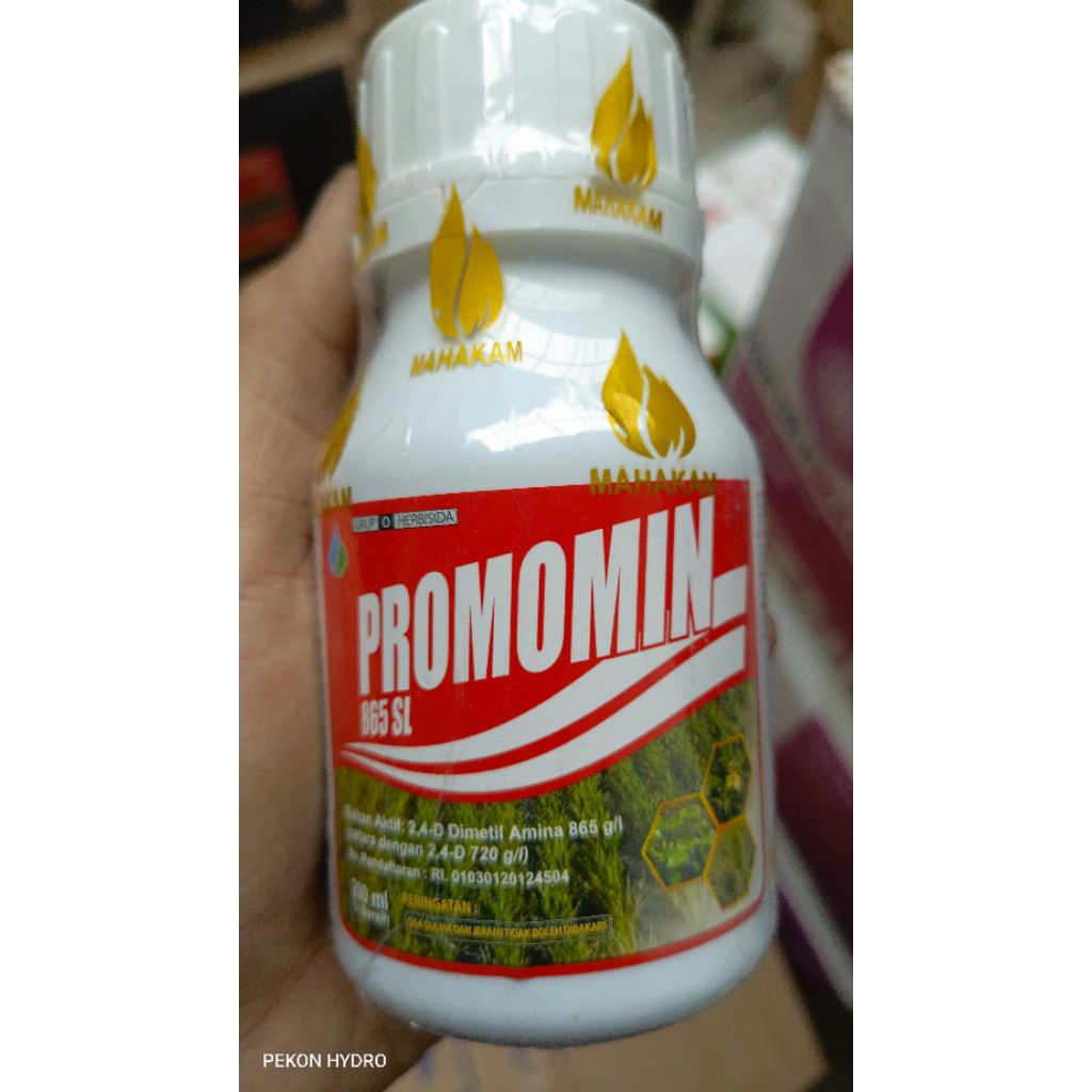 PROMOMIN 865 SL (200 ml) PEMBASMI RUMPUT GULMA SISTEMIK AKAR SELEKTIF DAUN LEBAR HERBISIDA DMA GLIFO