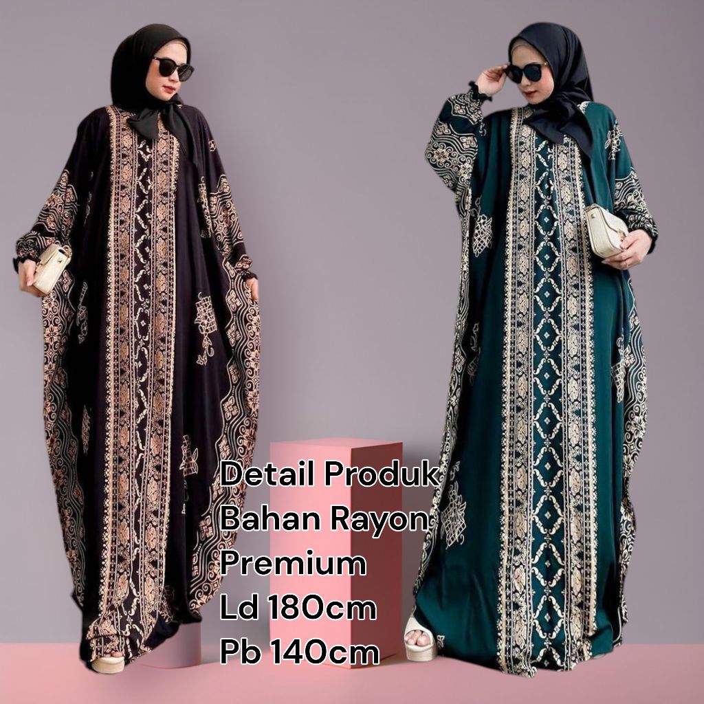 Baju Gamis Kaftan Jumbo gamis batik kekinian