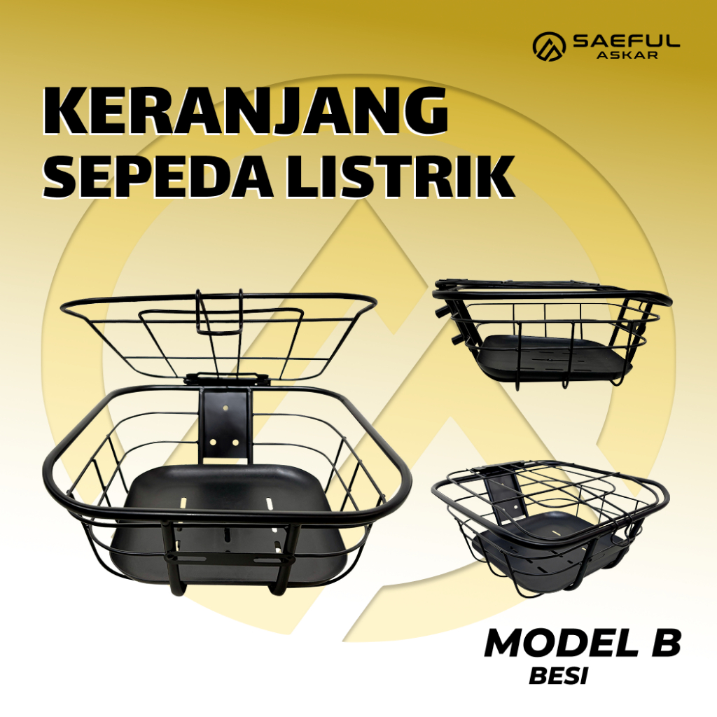 Keranjang Bagasi Box Depan Besi Sepeda Listrik