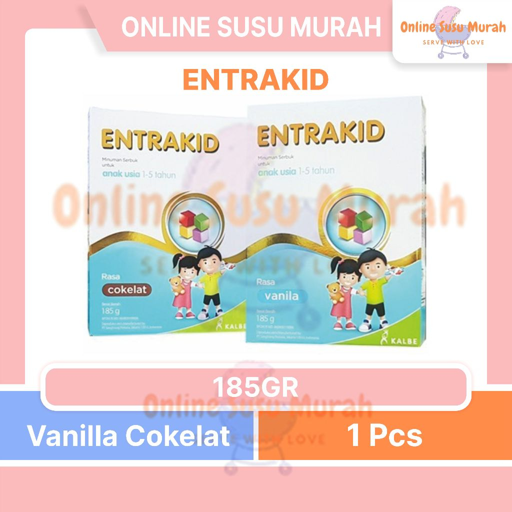 

ENTRAKID VANILA COKLAT 185GR PENAMBAH GIZI ANAK 185 GR TINGGI KALORI SSKD