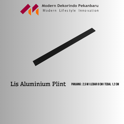Lis Plint Alumunium (8cm), Floor Skirting Alumunium, Aksesoris Rumah dan Lantai
