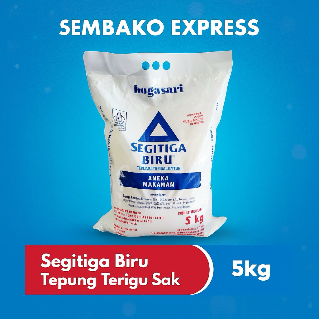 

Segitiga Biru Tepung Terigu Serbaguna 5 kg – Cocok untuk Aneka Makanan & Kue