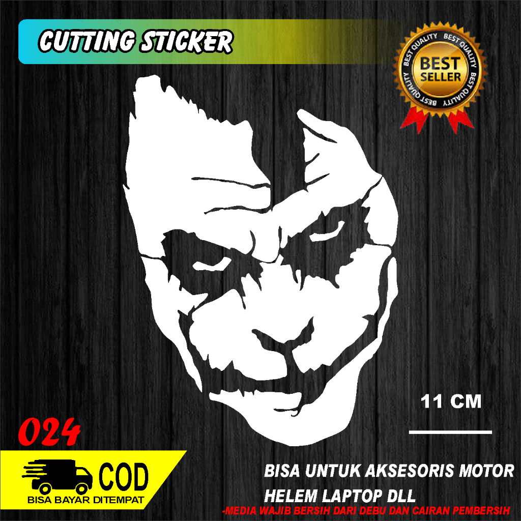 

STICKER CUTTING JOKER GALAK UKURAN 11CM