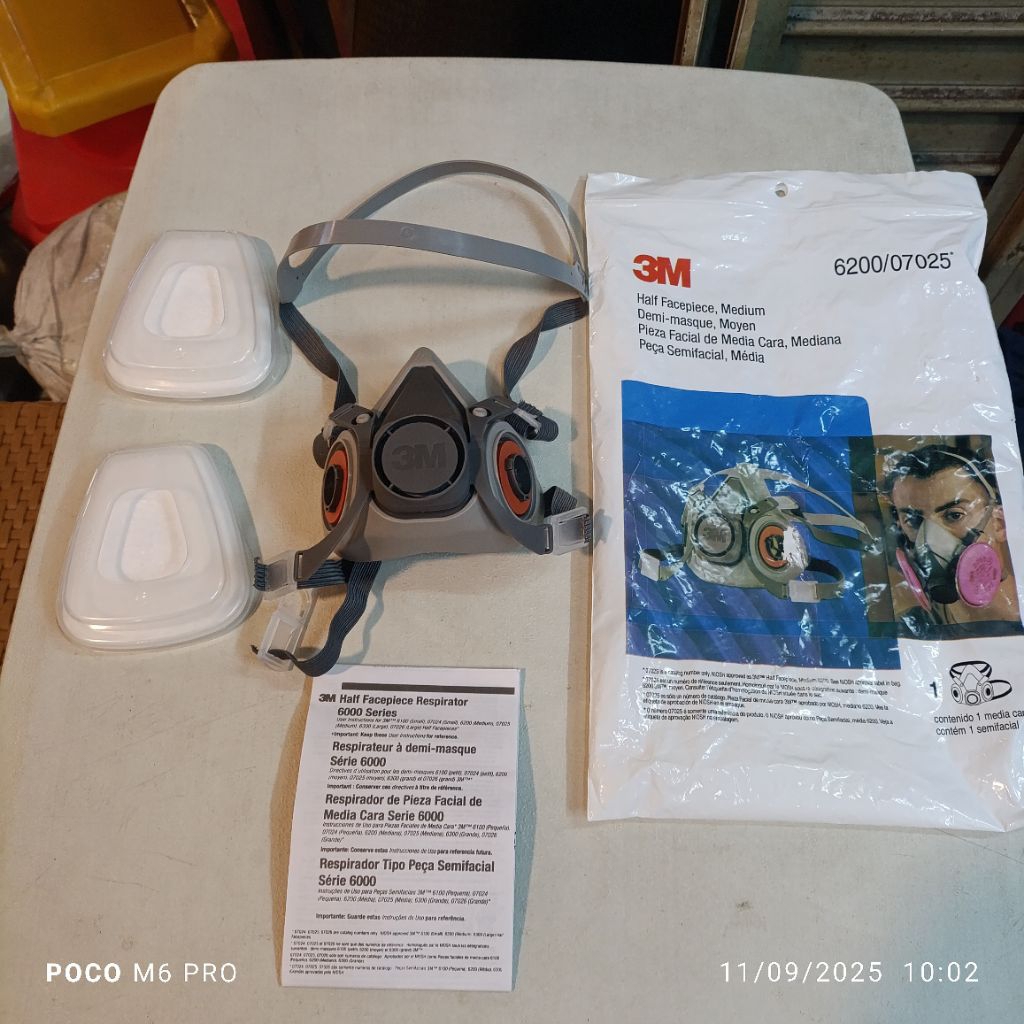 Masker 3M 6200 + Filter Catridge Respirator 3M 6003 Original