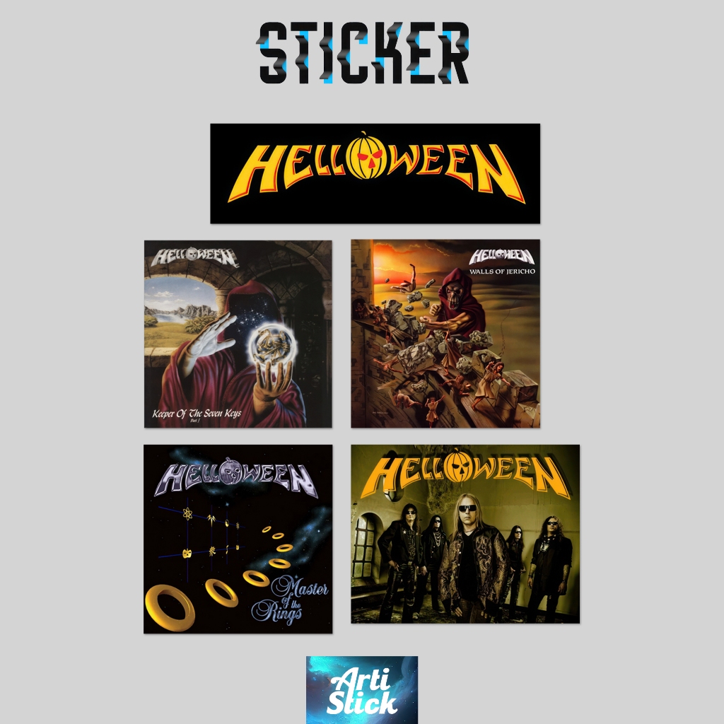 [5 pcs PACK] HELLOWEEN PACK  | Vinyl Laminasi anti air | Sticker Band | Stiker Anti Air