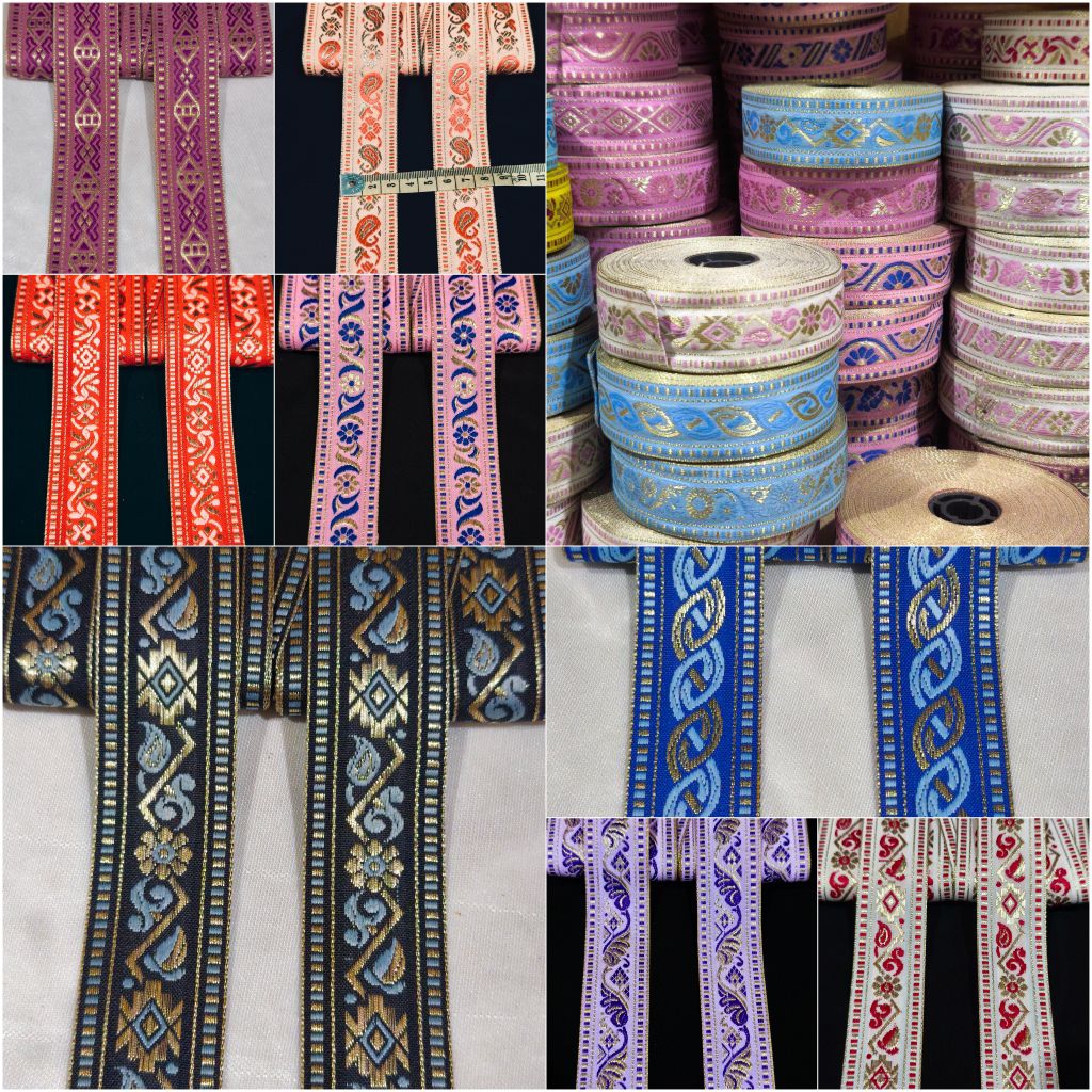 Pita bordir india varian motif cantik (Permeter)