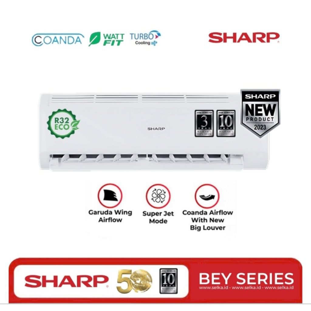 AC SHARP 1/2 PK AH-A5BEY HEMAT LISTRIK