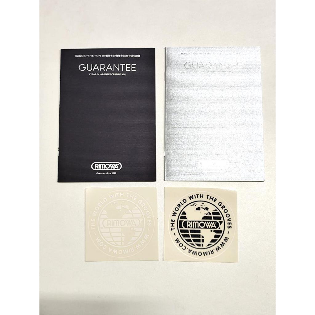 Sticker Rimowa & Buku Garansi Koper Rimowa Original Germany