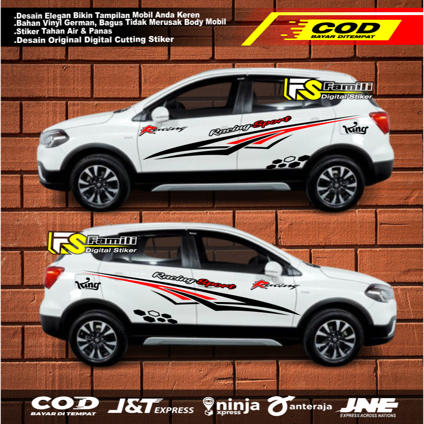 STICKER MOBIL  SX4 STICKER STIKER MOBIL SUZUKI X OVER SX4 SIDE