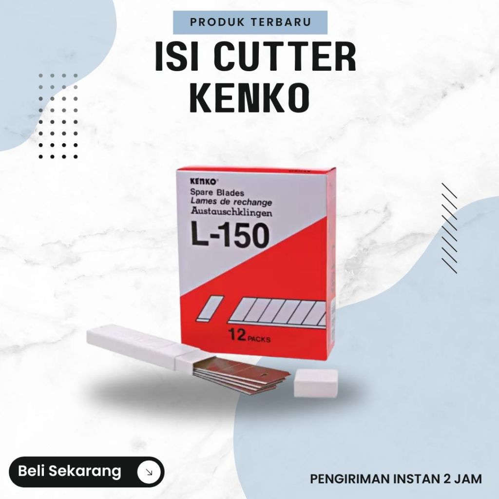 

KENKO ISI CUTTER BESAR L - 150 / ISI 12 TUBE / 1 TUBE ISI 6 PCS