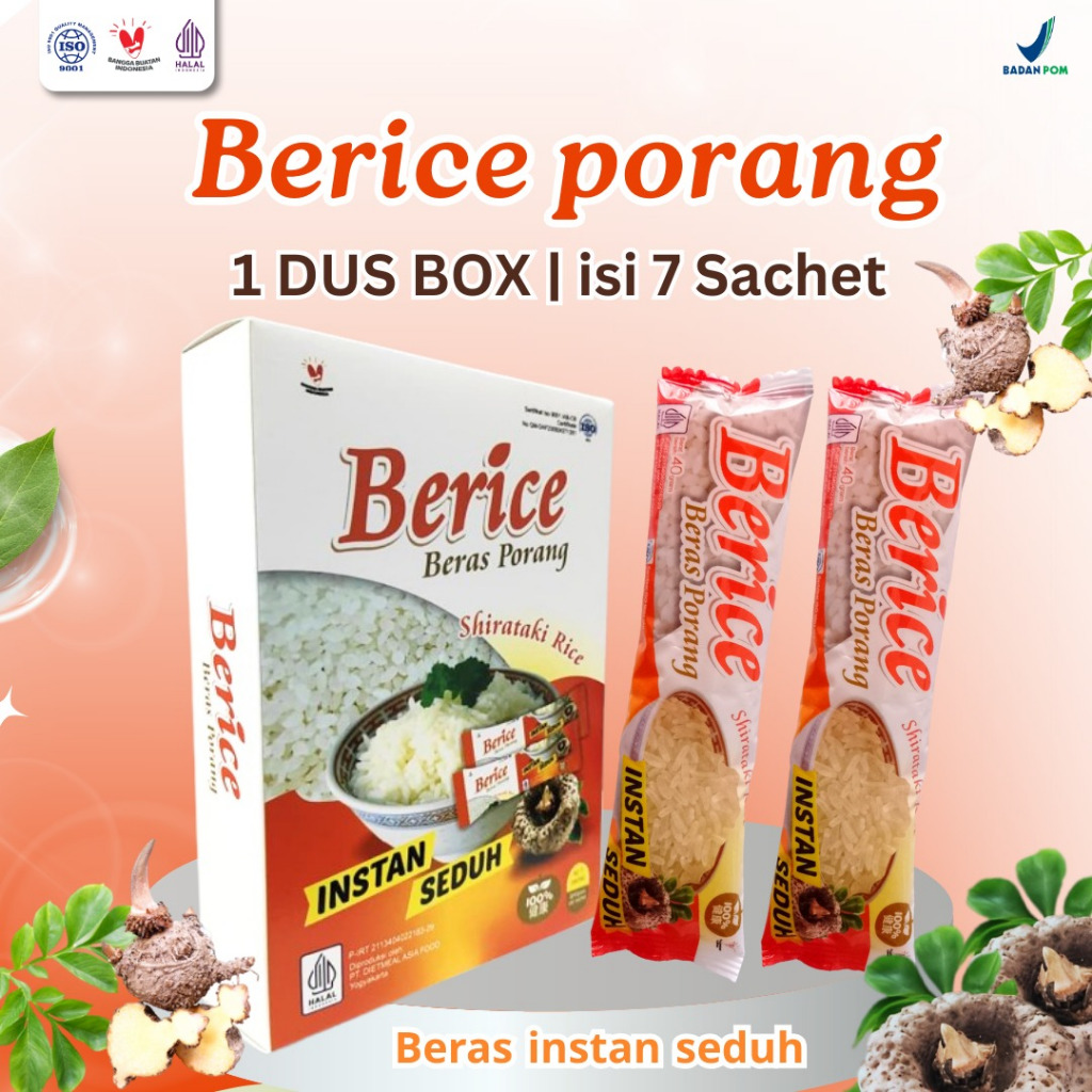 

Berice Beras Porang Instan Seduh Kemasan Box Isi 7 Sachet