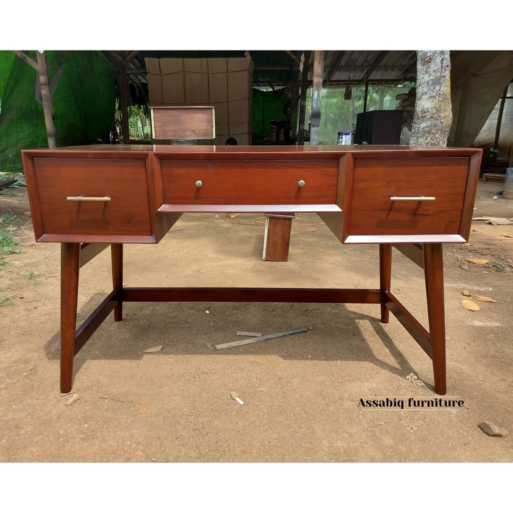 meja belajar kayu jati minimalis- meja belajar minimalis mebel jepara