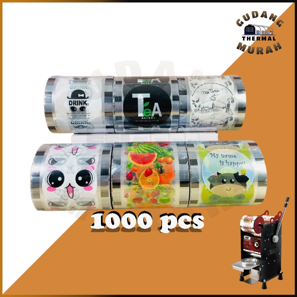 Cup Sealer Isi 1200 Cup / Plastik Lid Cup Sealer / Tutup Gelas / Tutup Minuman Gelas / Cup Minuman