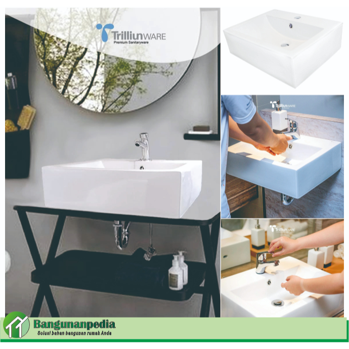 Trilliun Wastafel / Wastafel Cuci Tangan / Wastafel Gantung / Wastafel Meja