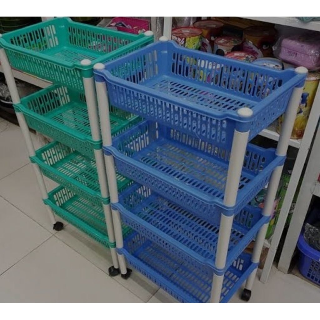 Rak Salon Phylia Rak Serbaguna susun 4 Keranjang surat susun 4