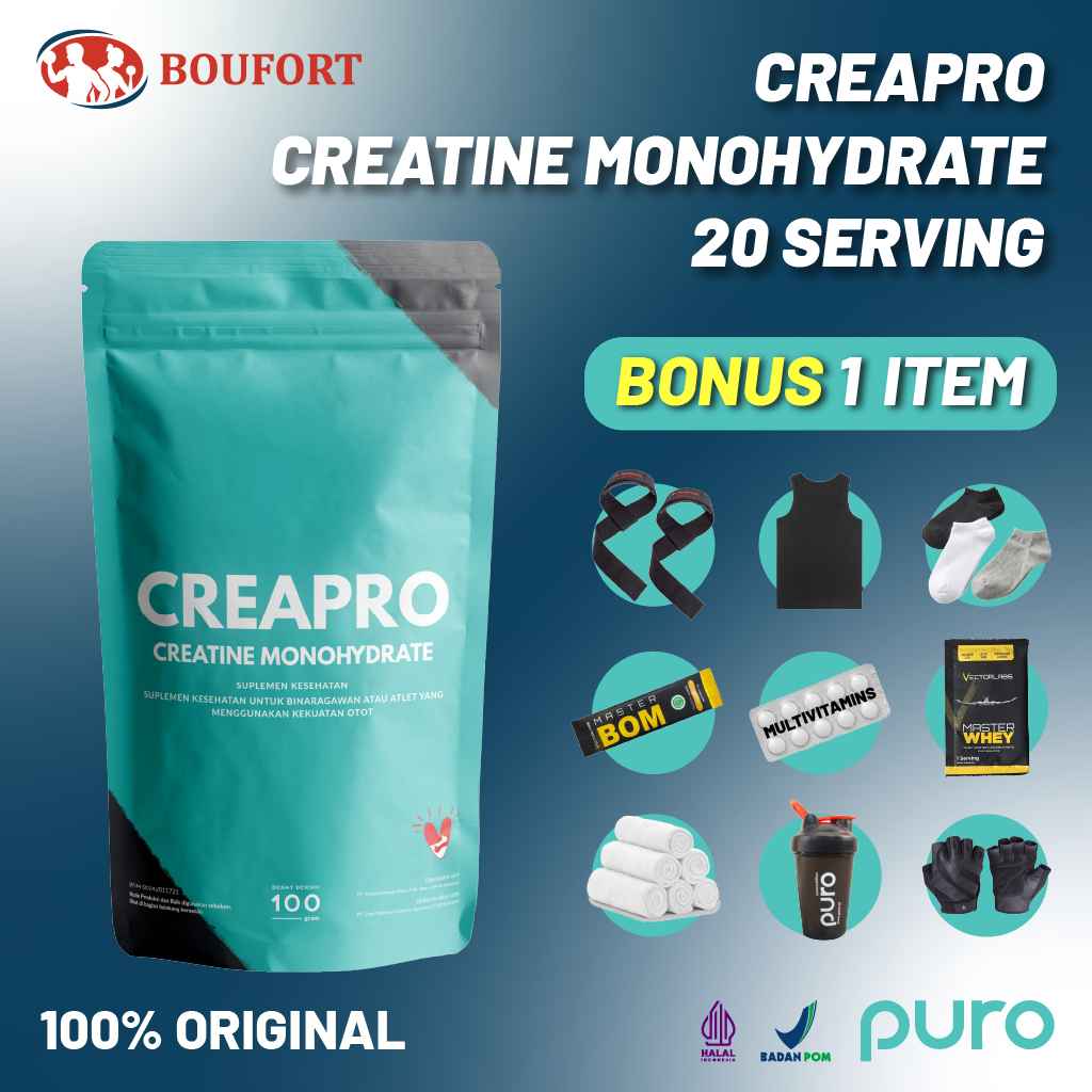 PURO CREAPRO 60 Serving & 20 Serving Creatine Monohydrate MESH 200