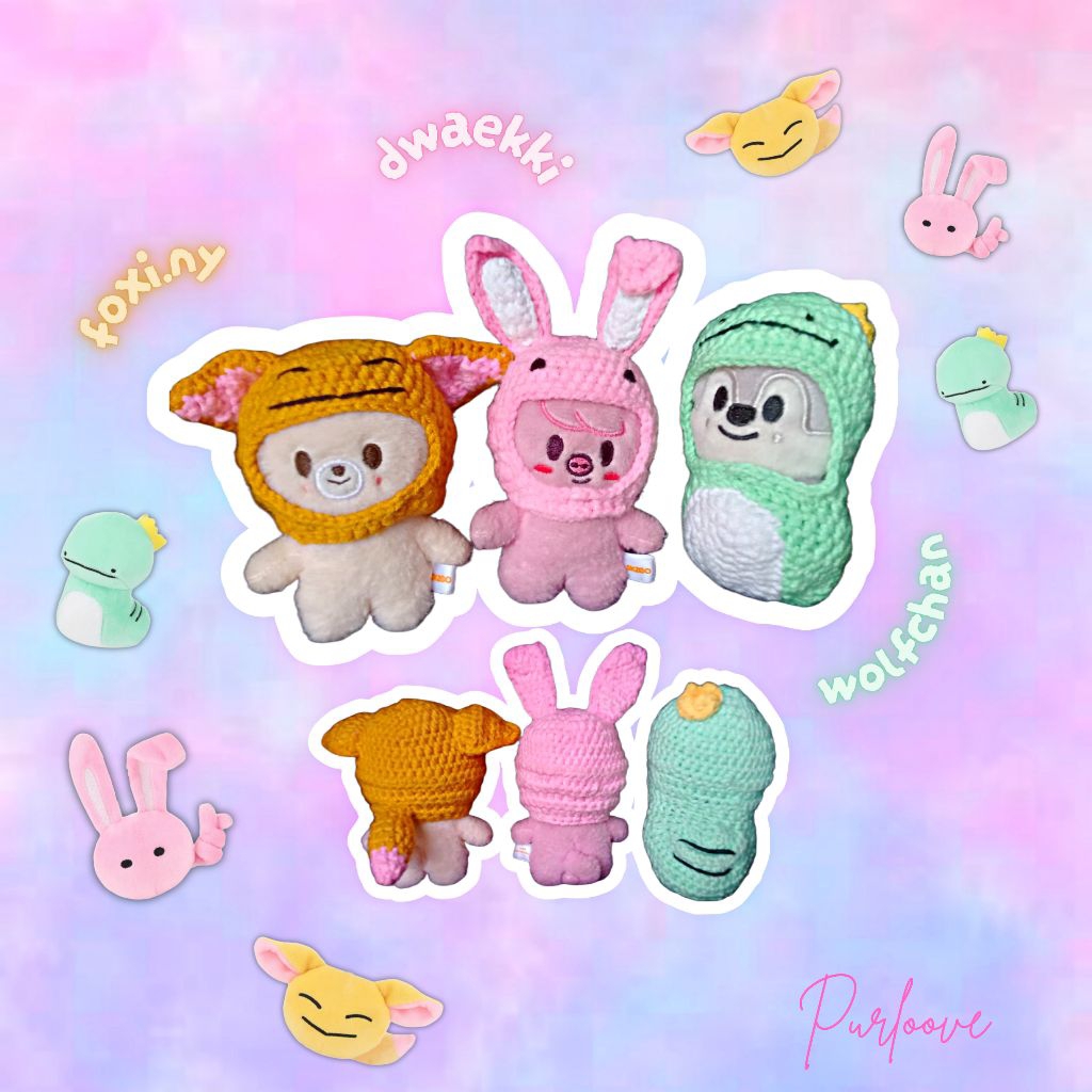 (baca desk) SKZOO Outfit Rajut || crochet doll skzoo clothes