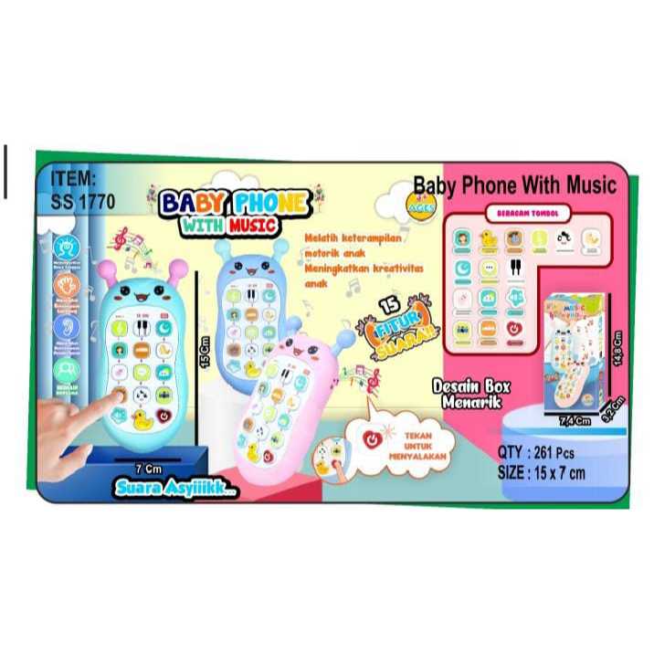 Mainan Anak Telepon Bayi Musik Suara Ss 1770
